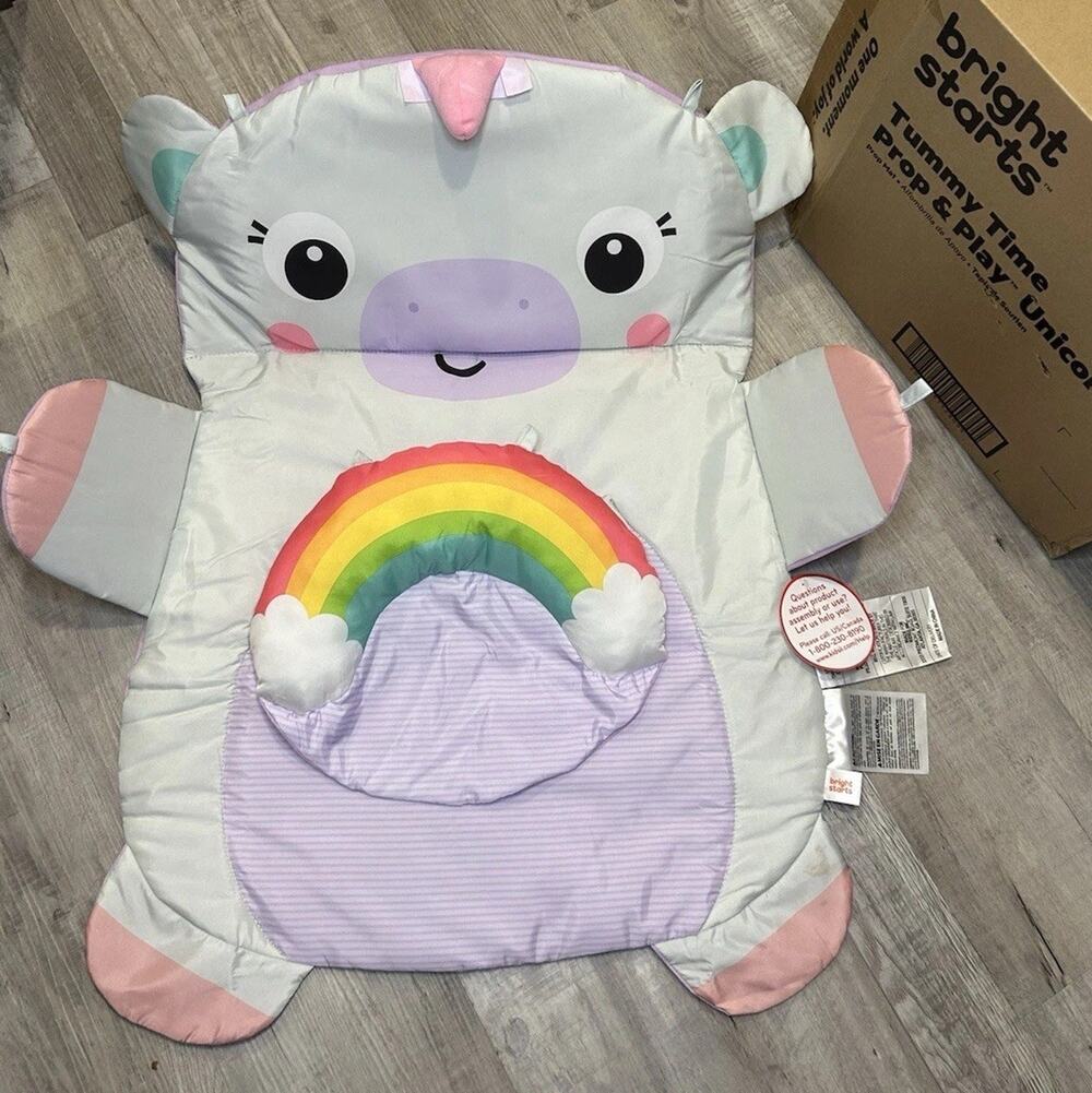 Infant Bright Stars Tummy Time Prop & Play Mat, 0+ Months Only Mat Toys Not Incl